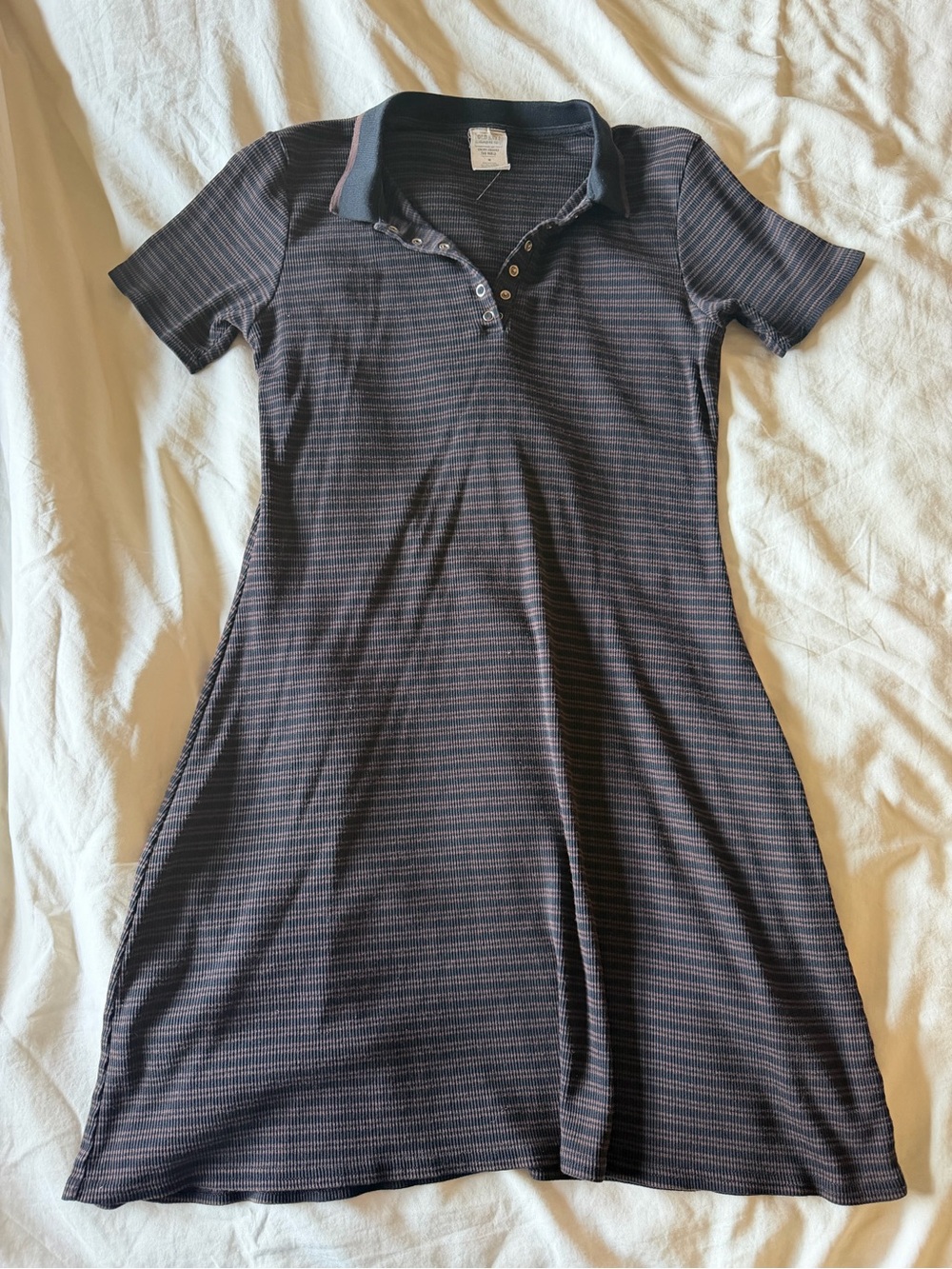 Vintage Old Navy Brown and Black Collared Dress